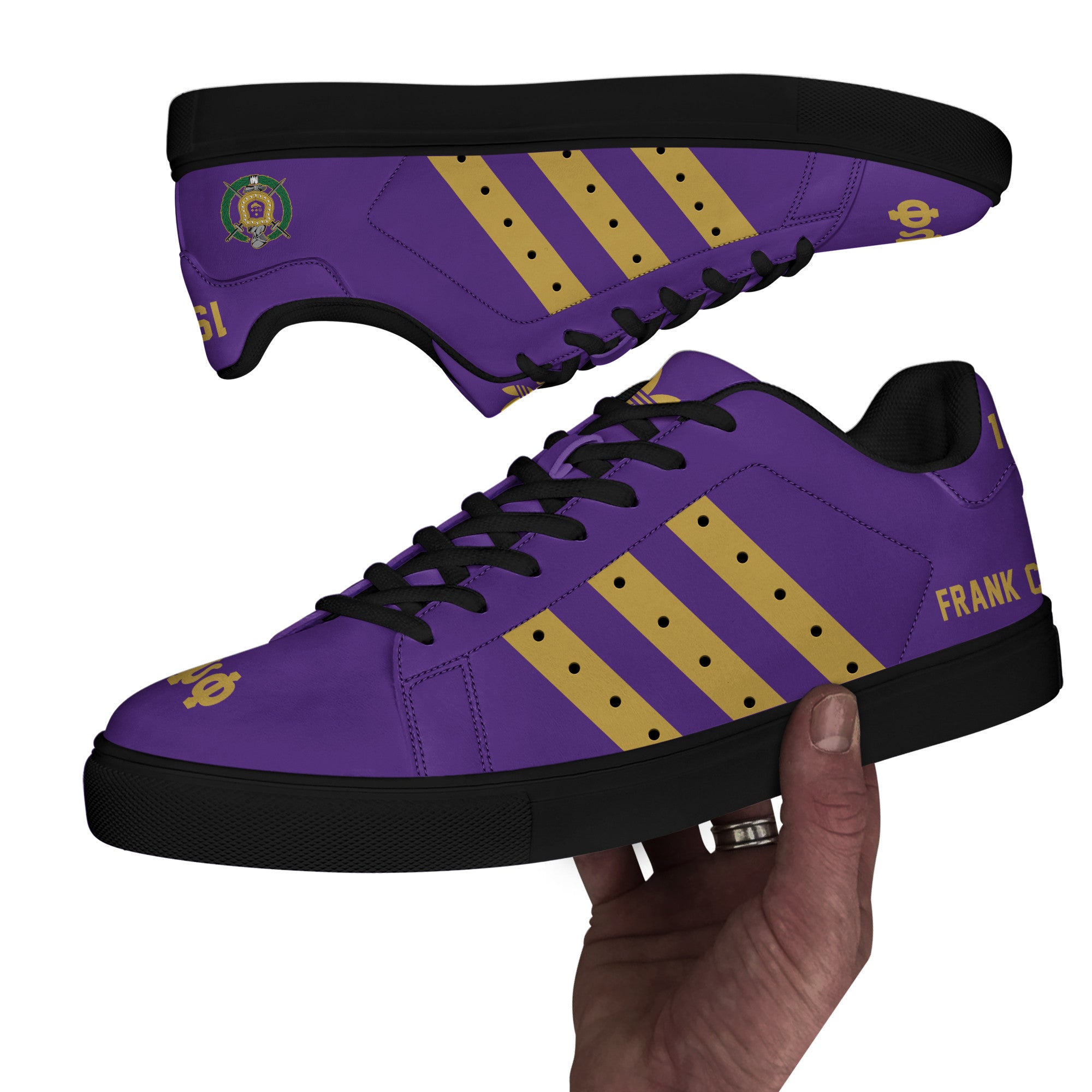 (Personalized) Omega Psi Phi Fraternity Genuine Leather Shoes
