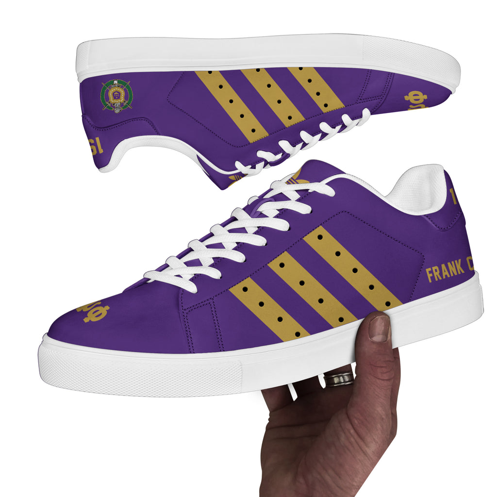 (Personalized) Omega Psi Phi Fraternity Genuine Leather Shoes