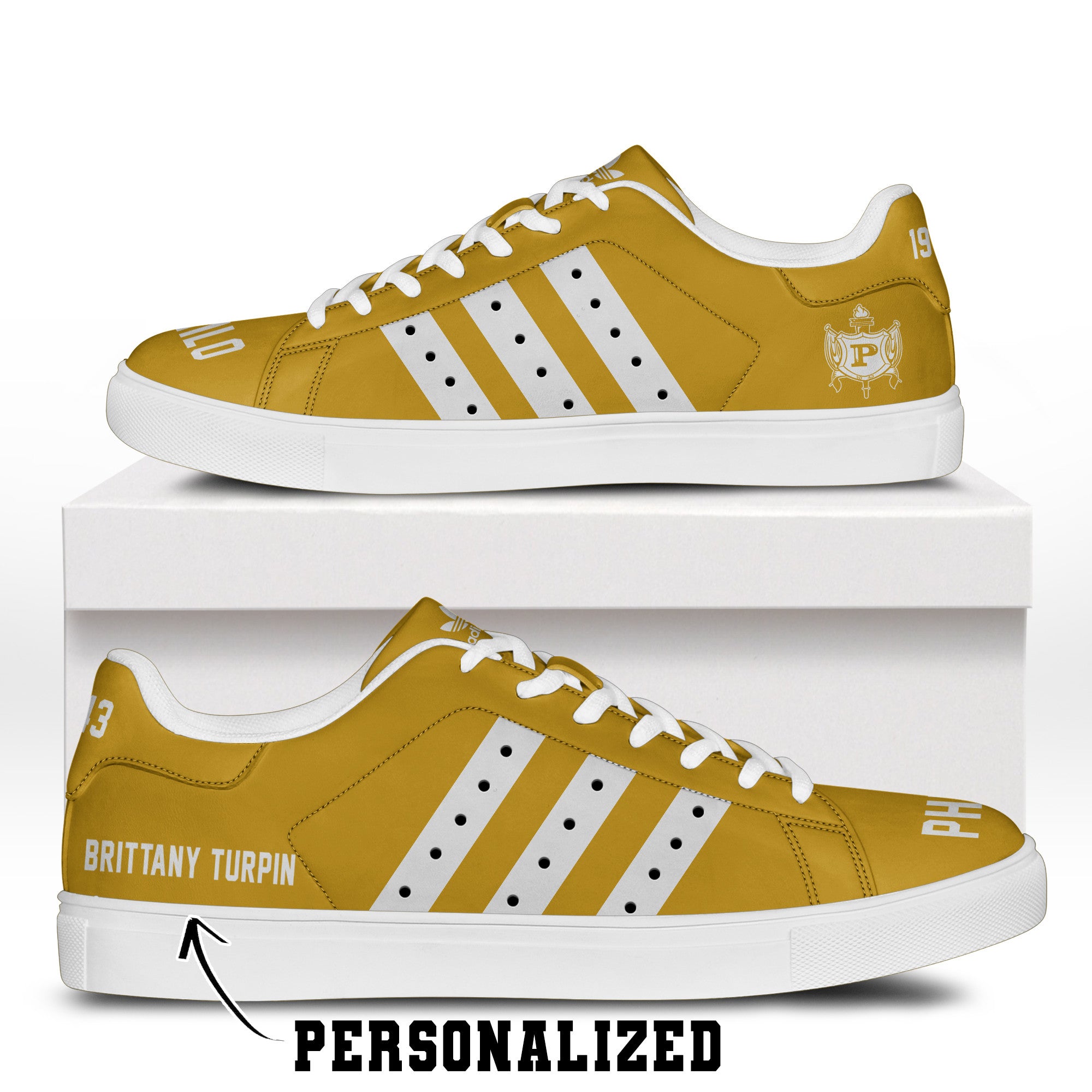(Personalized) Philo Affiliate Sorority Genuine Leather Shoes
