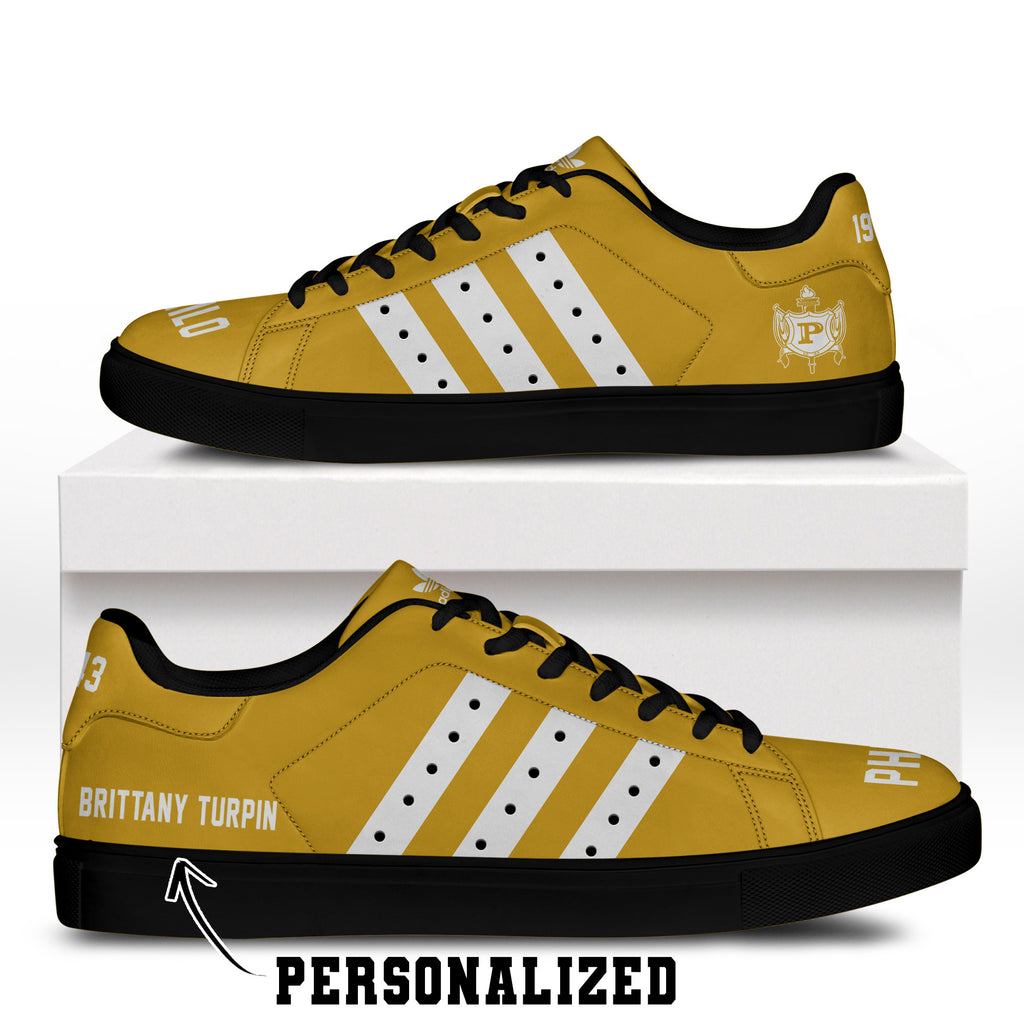 (Personalized) Philo Affiliate Sorority Genuine Leather Shoes