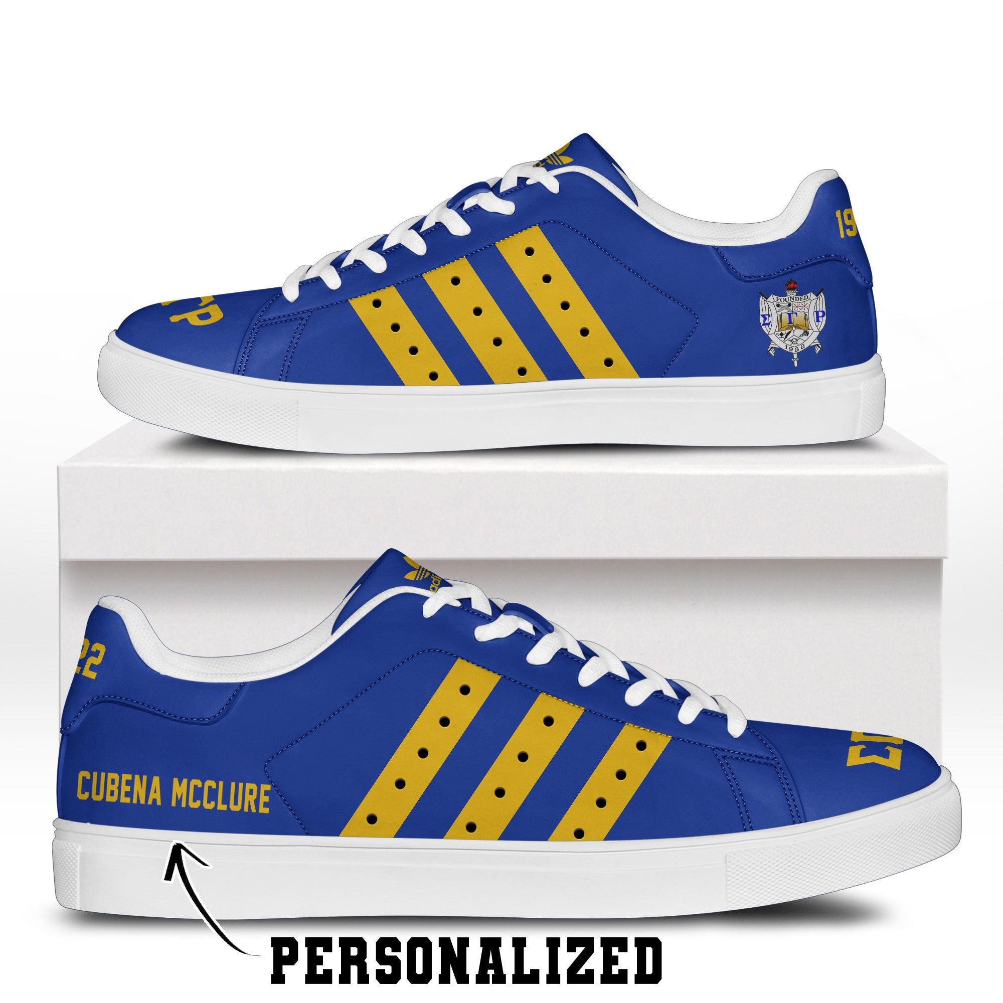 (Personalized) Sigma Gamma Rho Sorority Genuine Leather Shoes