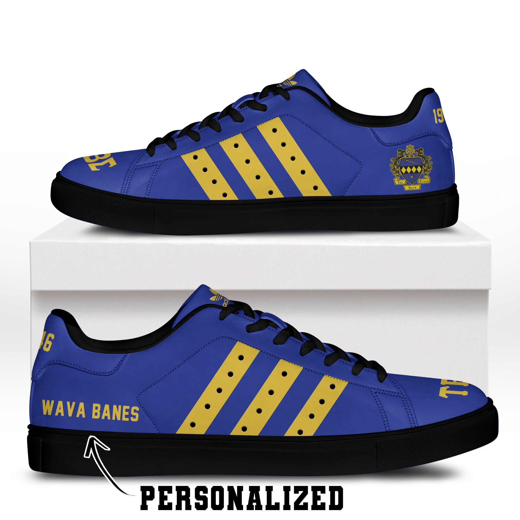 (Personalized) Tau Beta Sigma Band Sorority Genuine Leather Shoes