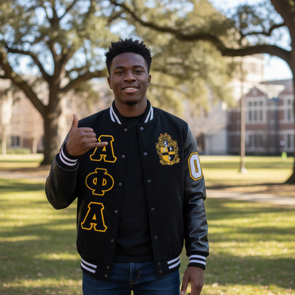 Alpha Phi Alpha Letters Baseball Jacket A31