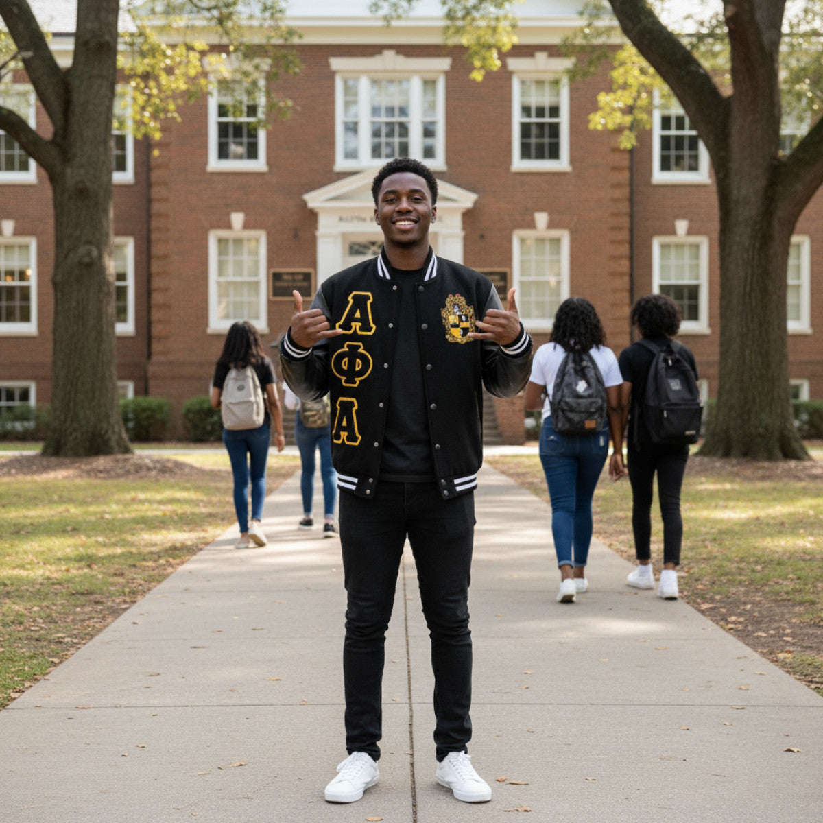 Alpha Phi Alpha Letters Baseball Jacket A31