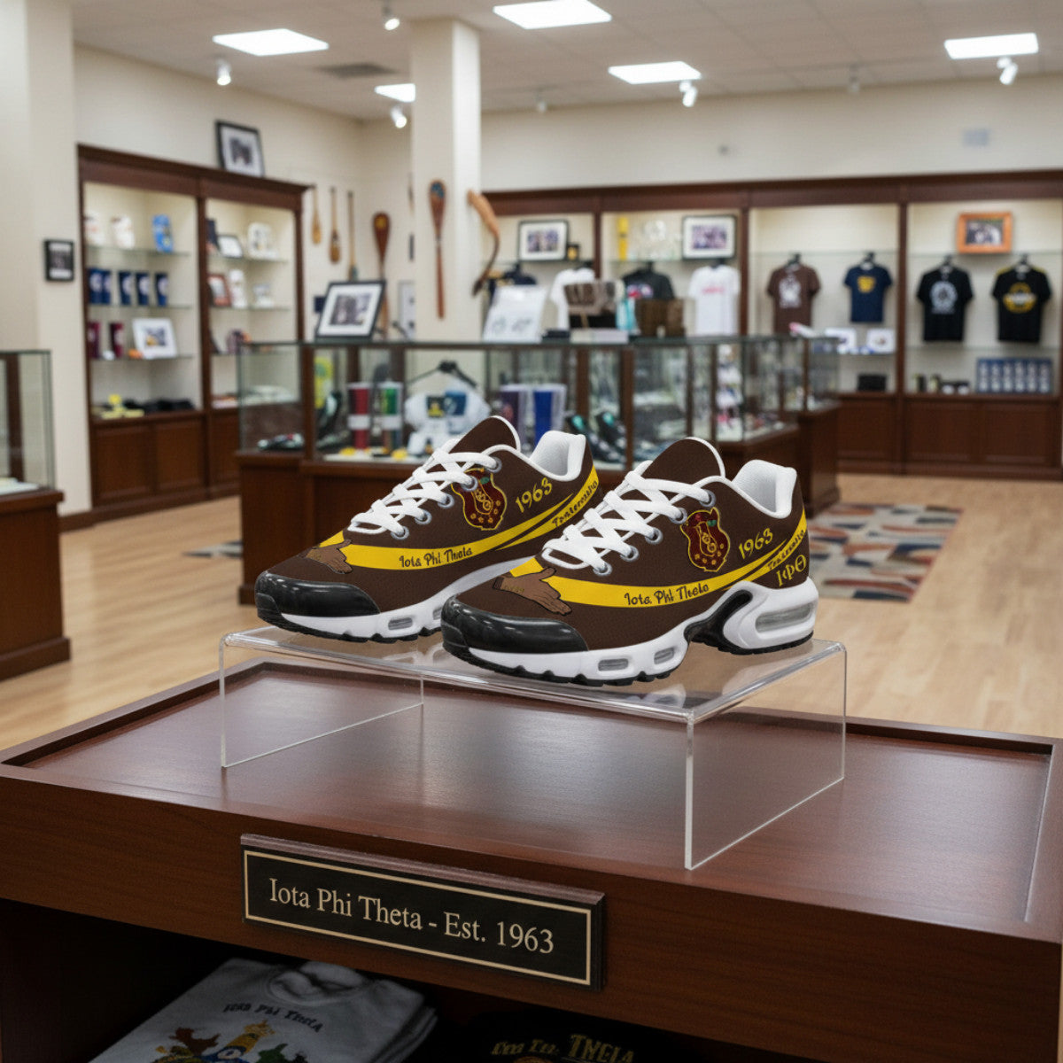 Iotas 1963 Brotherhood Cushion Sport Shoes - Brown & Gold Legacy