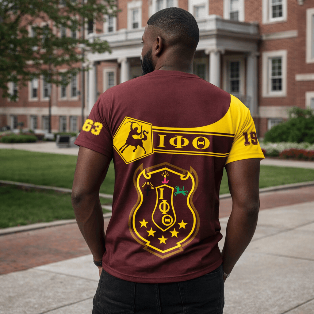 (Personalized) Brown & Gold Iotas 1963 Centaur Brotherhood T-shirt