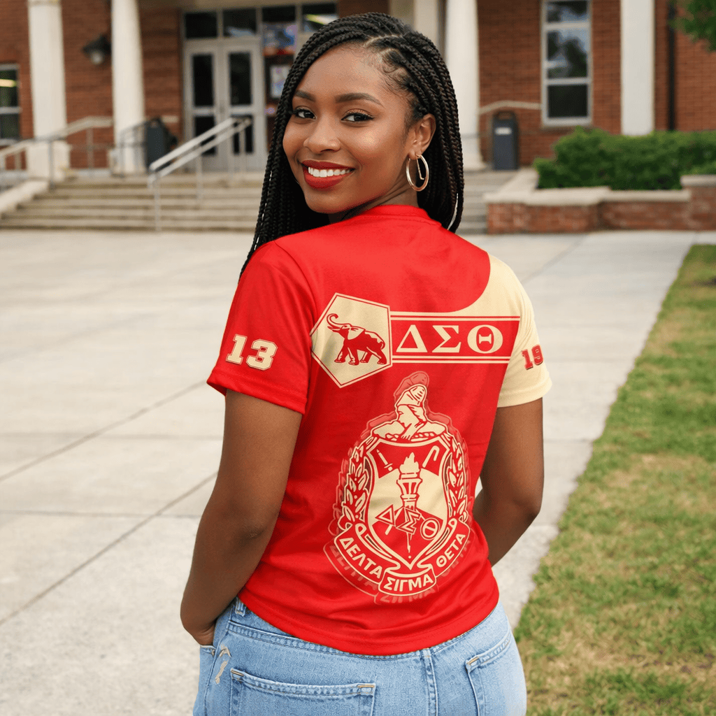 Deltas 1913 Personalized T-Shirt -Custom Name Crimson & Cream (Everyday)