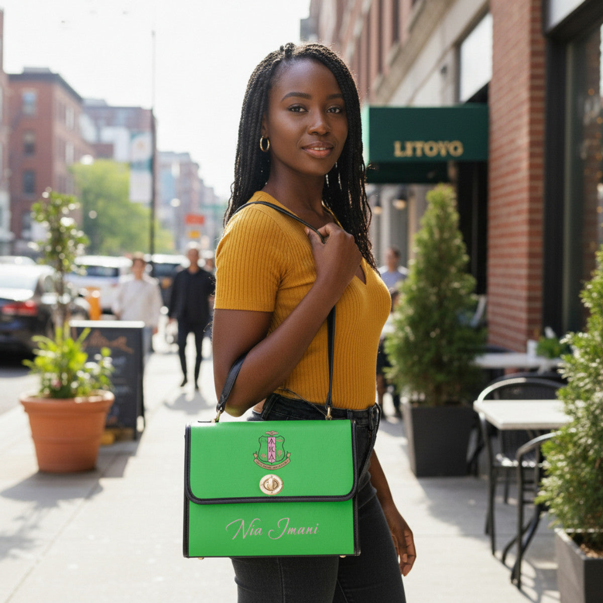 (Personalized) AKA Ivies 1908 Sisterhood Crossbody Bag