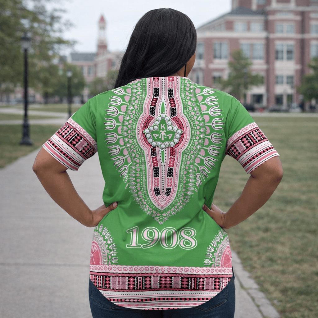 Africa Zone Greek Life Clothing - AKA Sorority Dashiki Baseball Jerseys A31