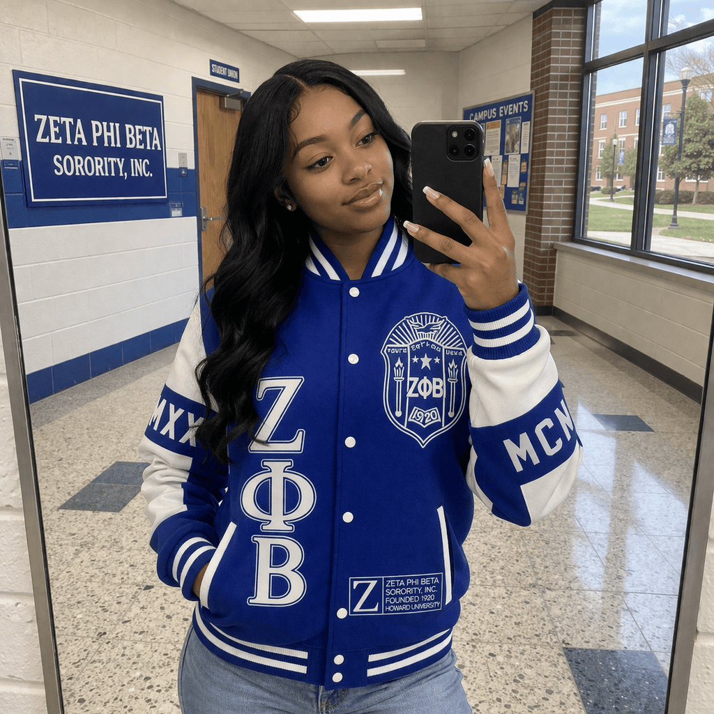 Africa Zone Jacket - MCM Zeta Phi Beta Baseball Jacket A31