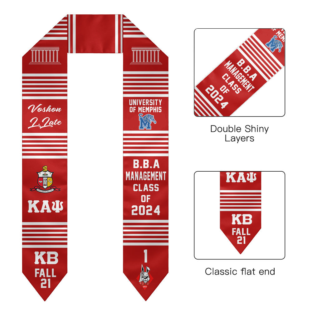 (Custom) Kappa Alpha Psi Fraternity Graduation Stole