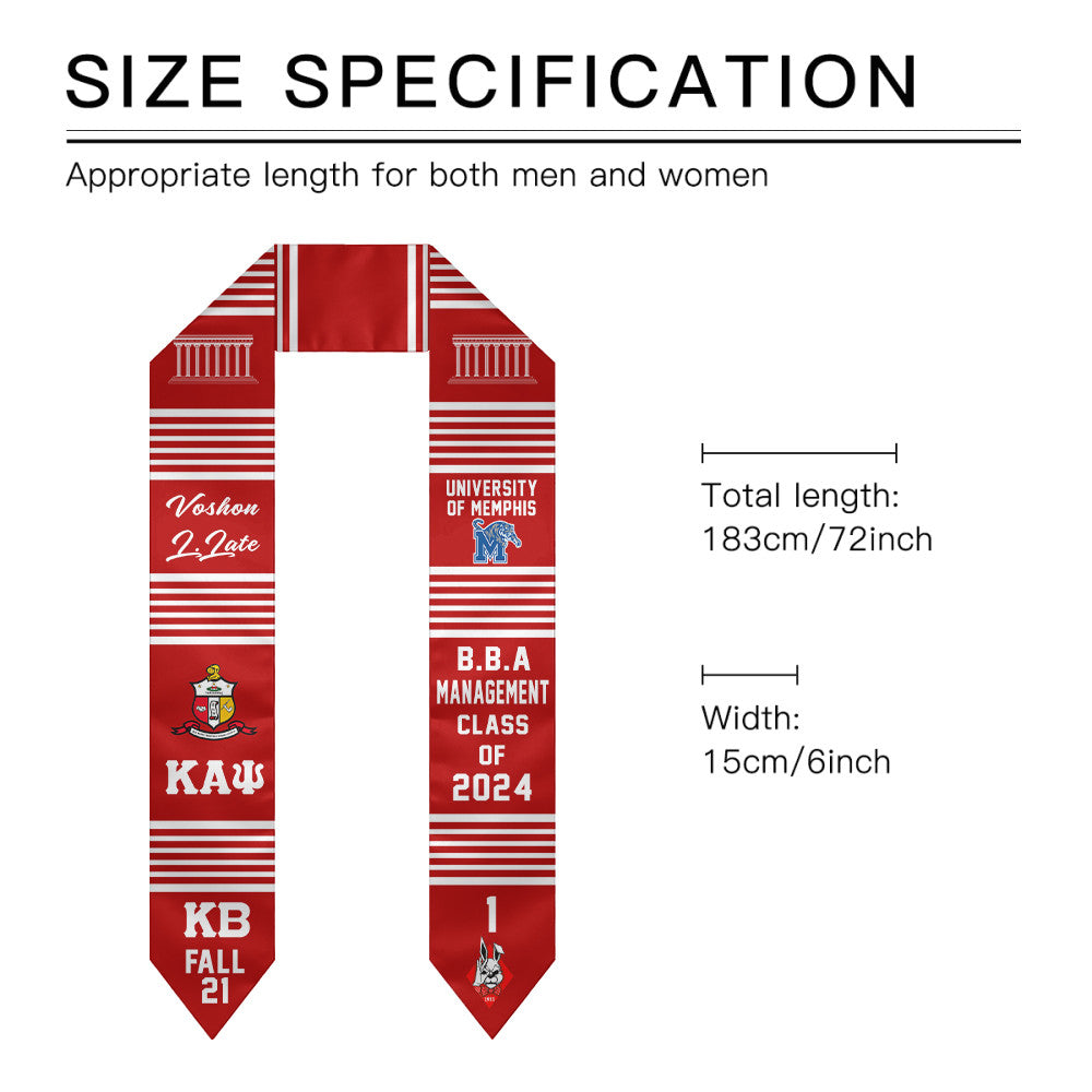 (Custom) Kappa Alpha Psi Fraternity Graduation Stole
