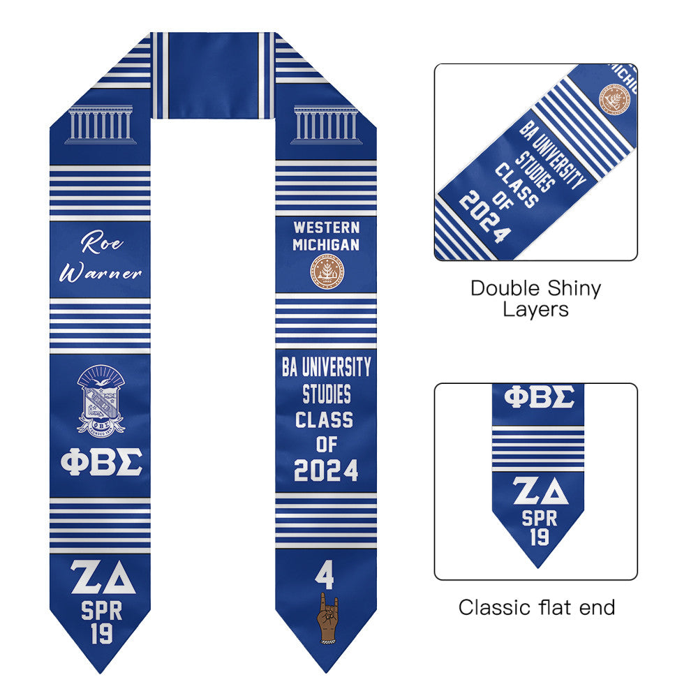 (Custom) Phi Beta Sigma Fraternity Graduation Stole