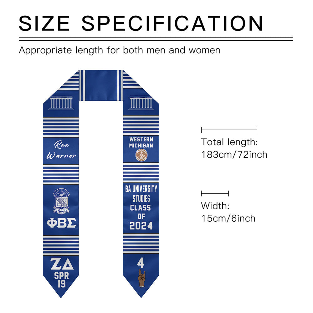 (Custom) Phi Beta Sigma Fraternity Graduation Stole