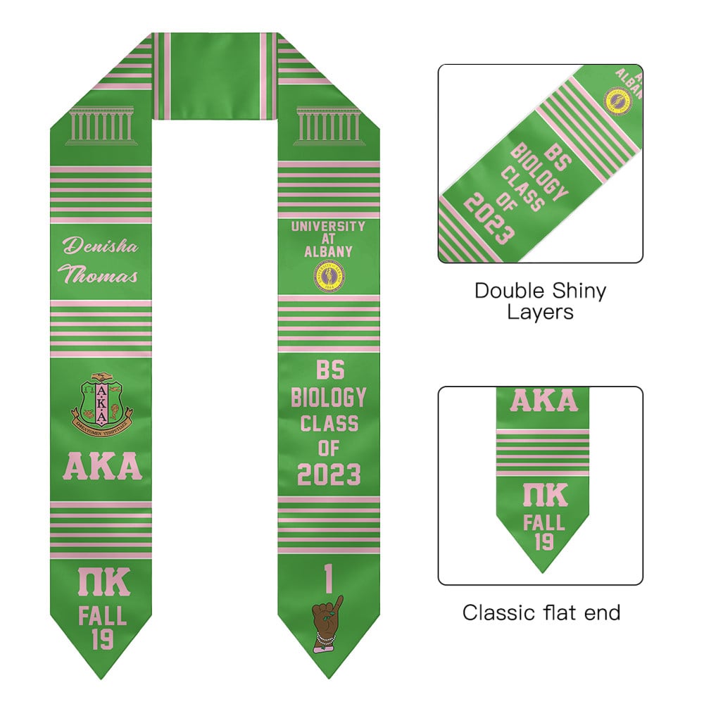 (Custom) AKA Sorority Graduation Stole