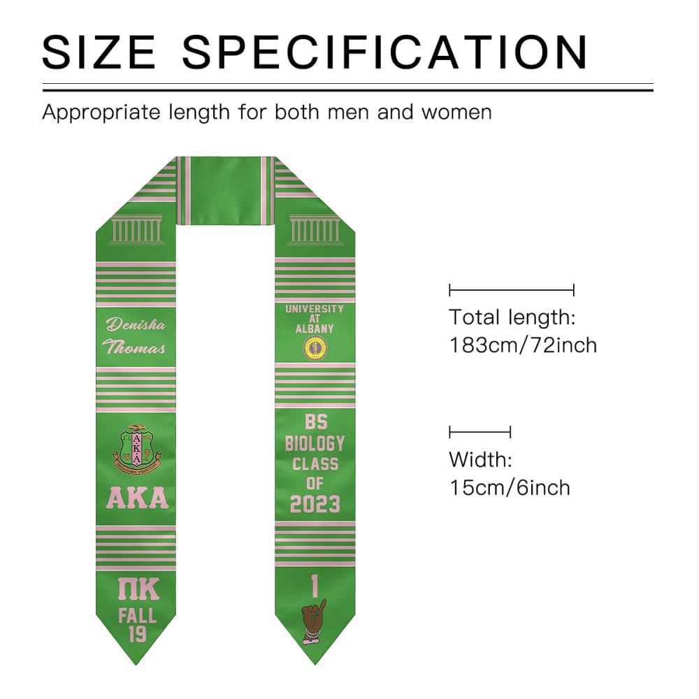 (Custom) AKA Sorority Graduation Stole