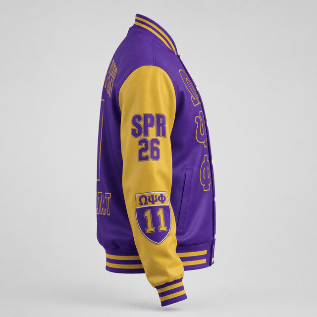 (Personalized) Omega Psi Phi Fraternity Varsity Jacket