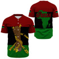Africa Zone Baseball Jerseys - Pan African Flag And Black Power A31