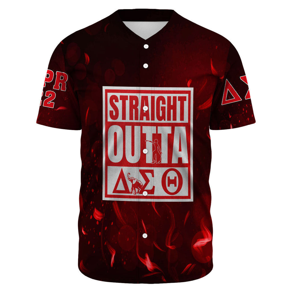 Straight Outta Delta Sigma Theta Baseball Jerseys | (Custom) Getteestore.com