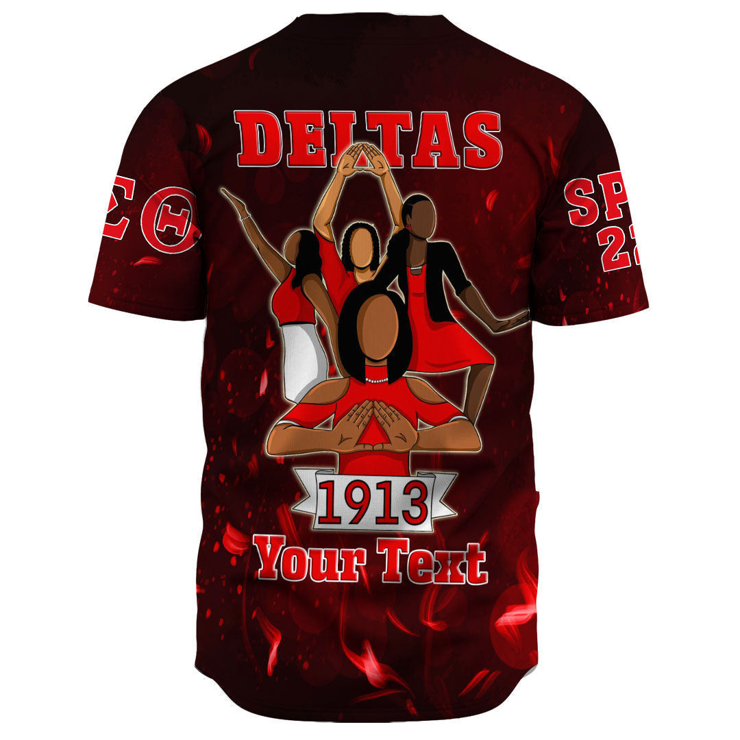 Straight Outta Delta Sigma Theta Baseball Jerseys | (Custom) Getteestore.com