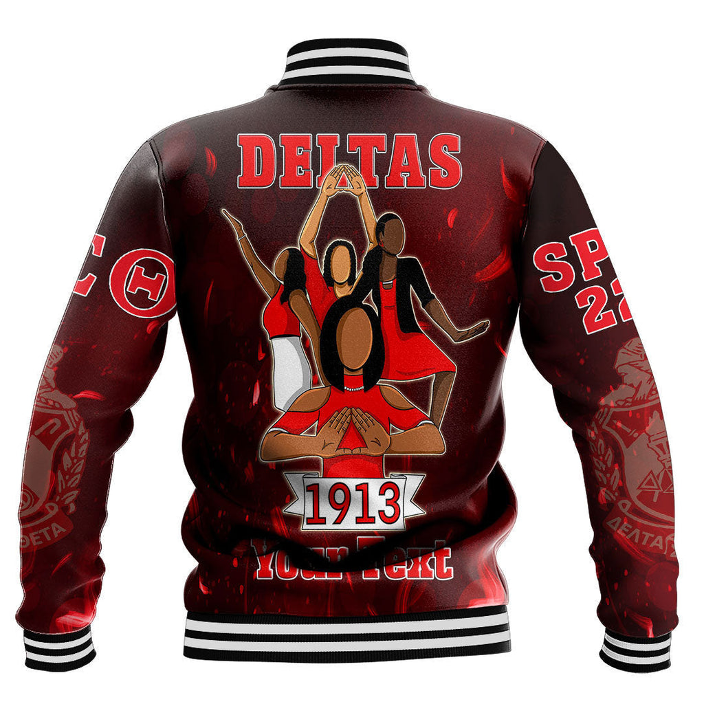 Straight Outta Delta Sigma Theta Baseball Jackets | (Custom) Getteestore.com
