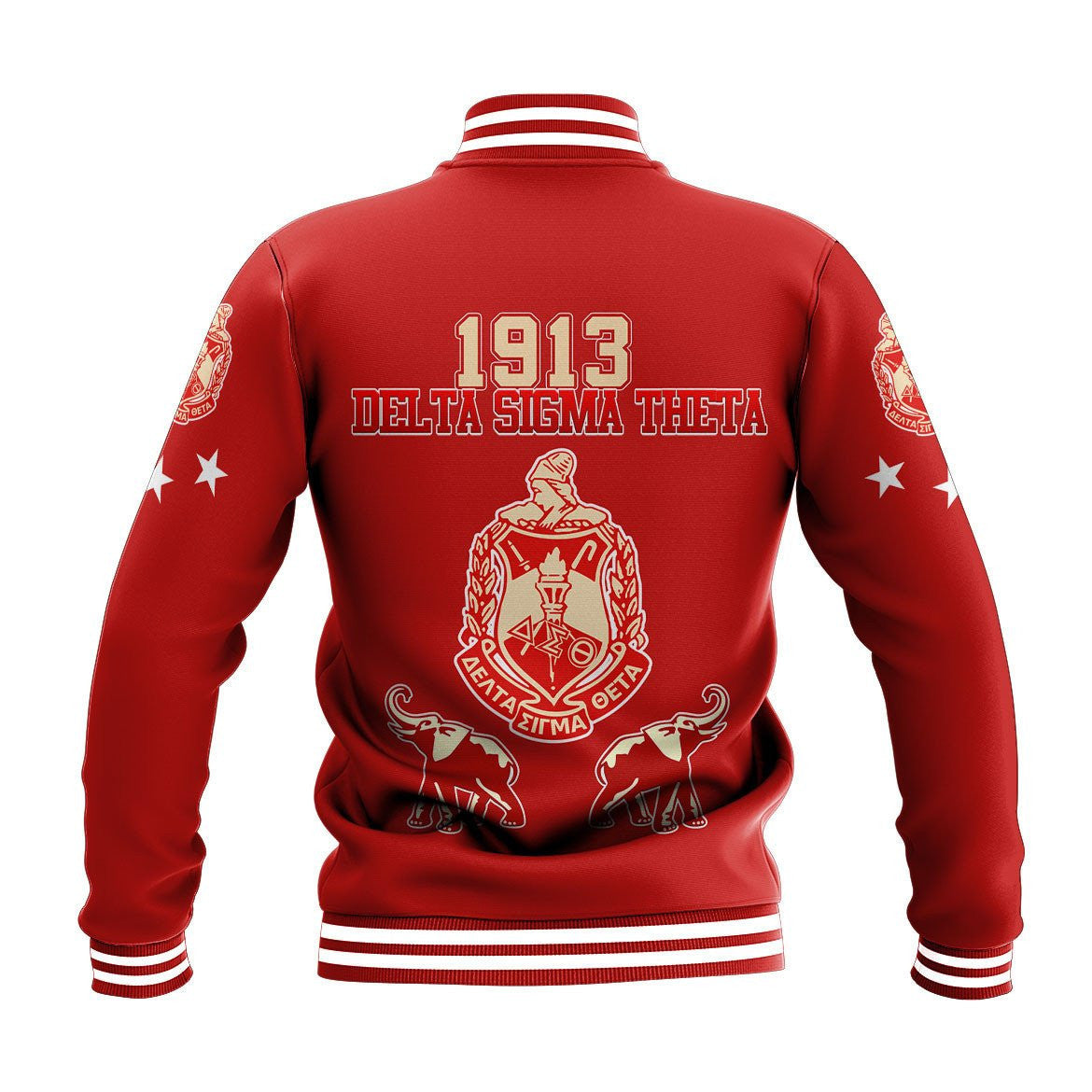 Africa Zone Clothing - Delta Sigma Theta Greek Life Baseball Jackets A31