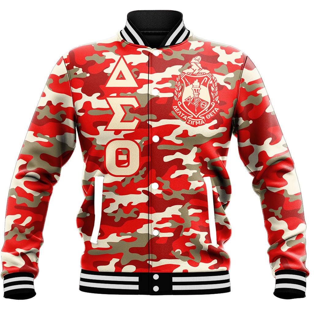 Africa Zone Jacket - Delta Sigma Theta Signature Camouflage Baseball Jackets T5