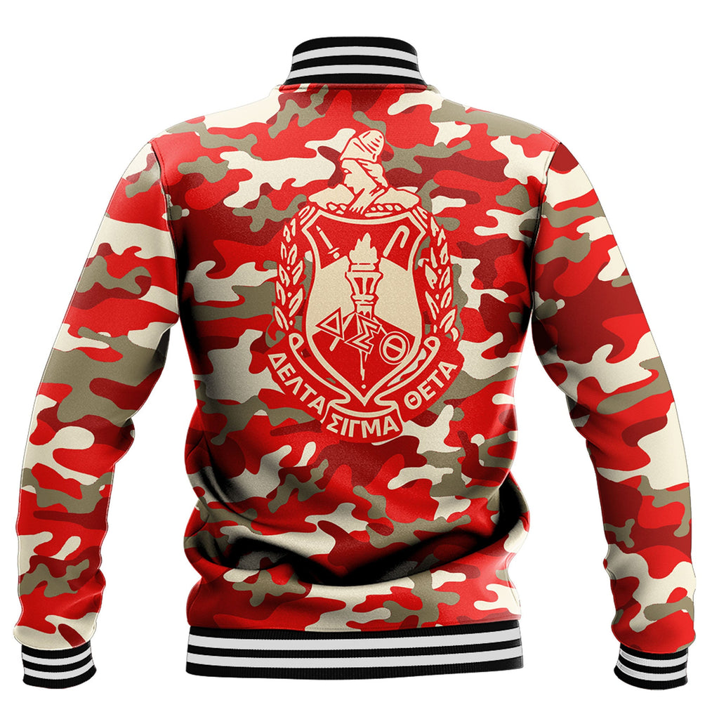 Africa Zone Jacket - Delta Sigma Theta Signature Camouflage Baseball Jackets T5