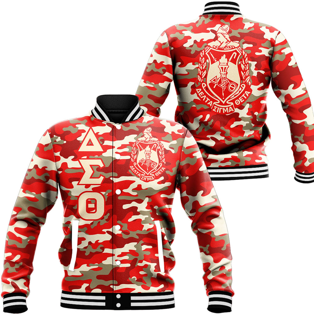Africa Zone Jacket - Delta Sigma Theta Signature Camouflage Baseball Jackets T5