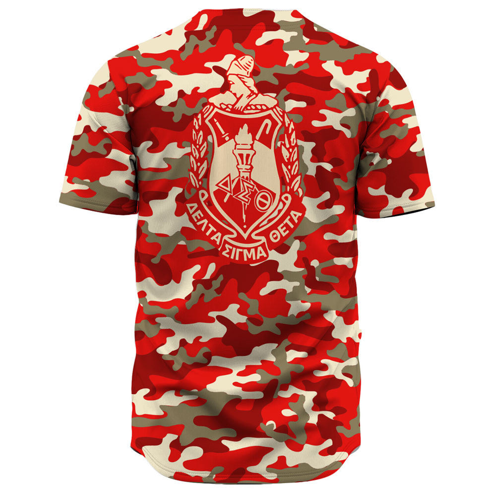 Africa Zone Clothing - Delta Sigma Theta Signature Camouflage Baseball Jersey T5