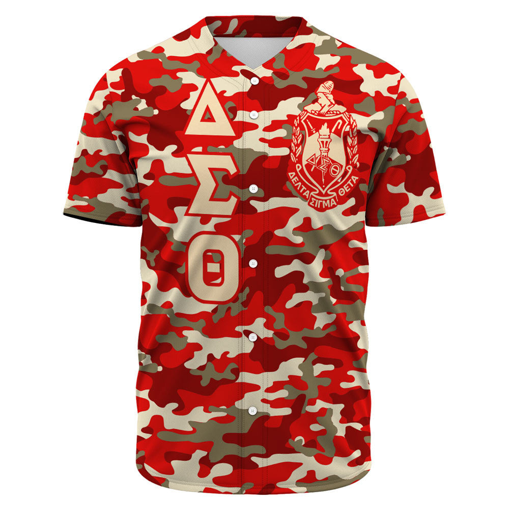 Africa Zone Clothing - Delta Sigma Theta Signature Camouflage Baseball Jersey T5