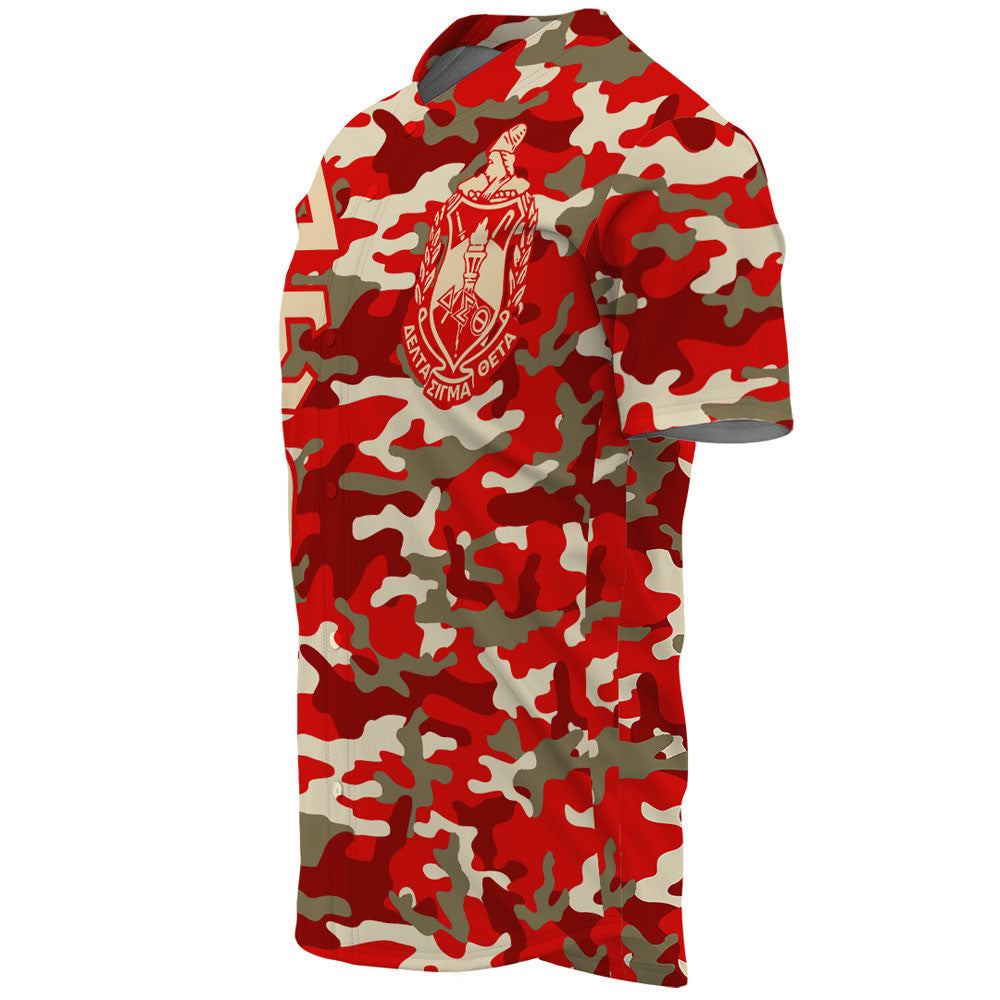 Africa Zone Clothing - Delta Sigma Theta Signature Camouflage Baseball Jersey T5