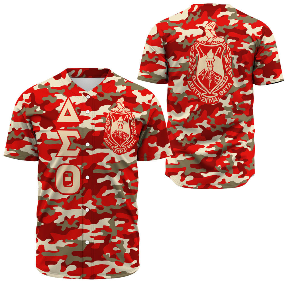 Africa Zone Clothing - Delta Sigma Theta Signature Camouflage Baseball Jersey T5