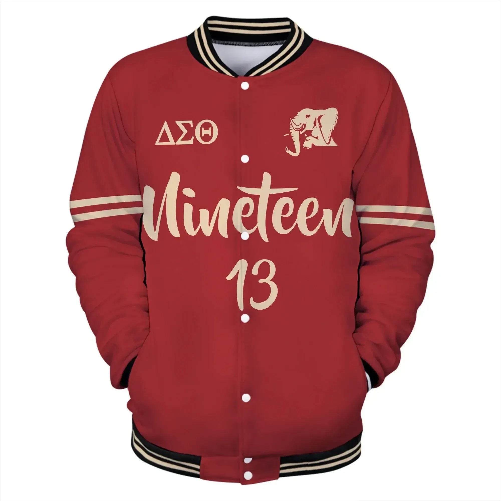 Africa Zone Jacket - Delta Sigma Theta Ninteeen 13 Baseball Jacket J5