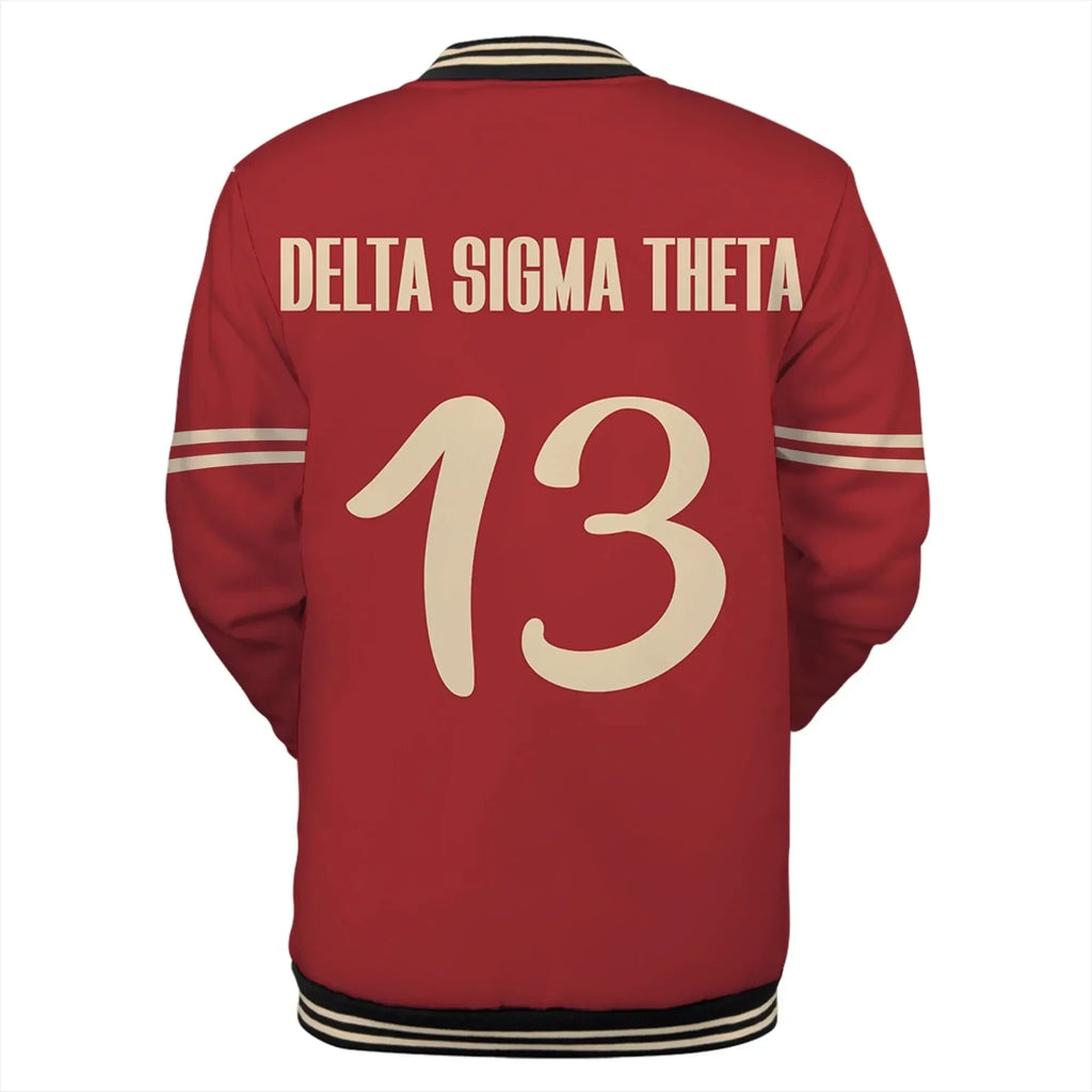 Africa Zone Jacket - Delta Sigma Theta Ninteeen 13 Baseball Jacket J5