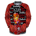Africa Zone Jacket - Delta Sigma Theta Afro Girl Dashiki Baseball Jacket J5