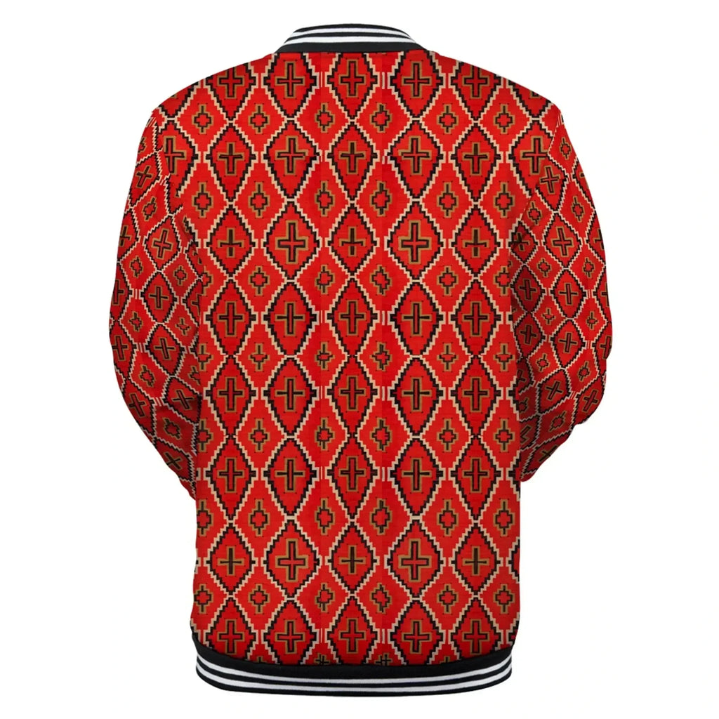 Africa Zone Jacket - Delta Sigma Theta Afro Girl Dashiki Baseball Jacket J5