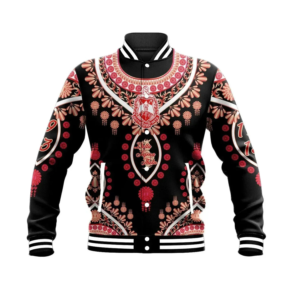 Delta Sigma Theta Soro Dashiki Baseball Jacket