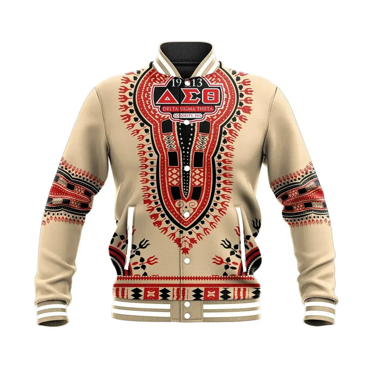 Delta Sigma Theta Dashiki Baseball Jacket | Africazone.store