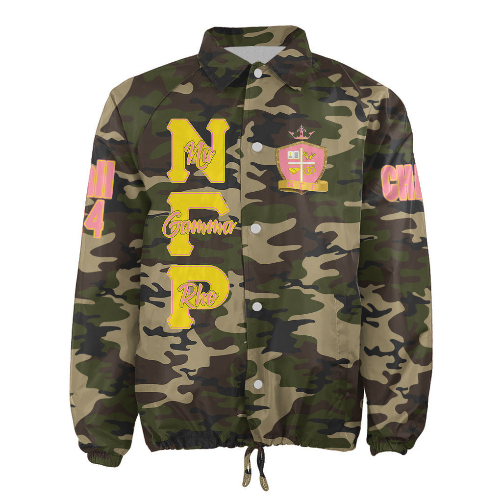 (Custom) Africa Zone Jacket - Nu Gamma Rho Military Sorority Camouflage Crossing Jacket A31