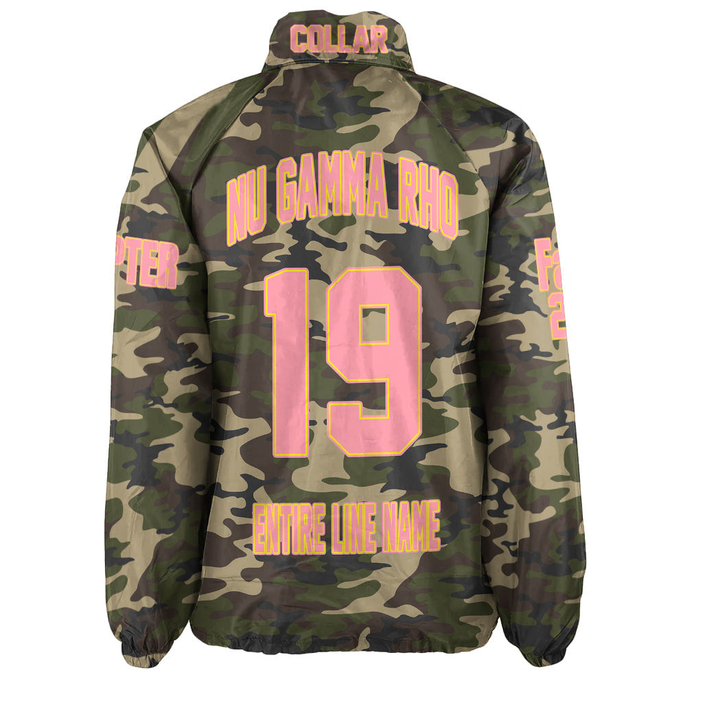 (Custom) Africa Zone Jacket - Nu Gamma Rho Military Sorority Camouflage Crossing Jacket A31