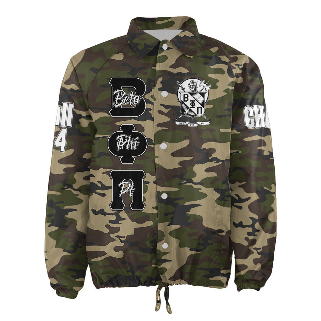 (Custom) Africa Zone Jacket - Beta Phi Pi Fraternity Camouflage Crossing Jacket A31