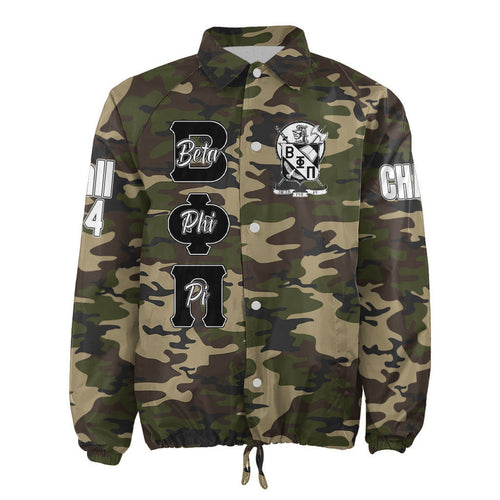 (Custom) Africa Zone Jacket - Beta Phi Pi Fraternity Camouflage Crossing Jacket A31