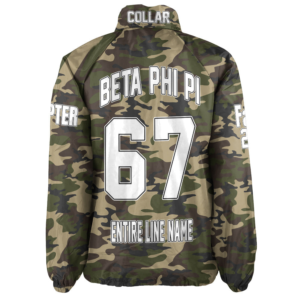 (Custom) Africa Zone Jacket - Beta Phi Pi Fraternity Camouflage Crossing Jacket A31