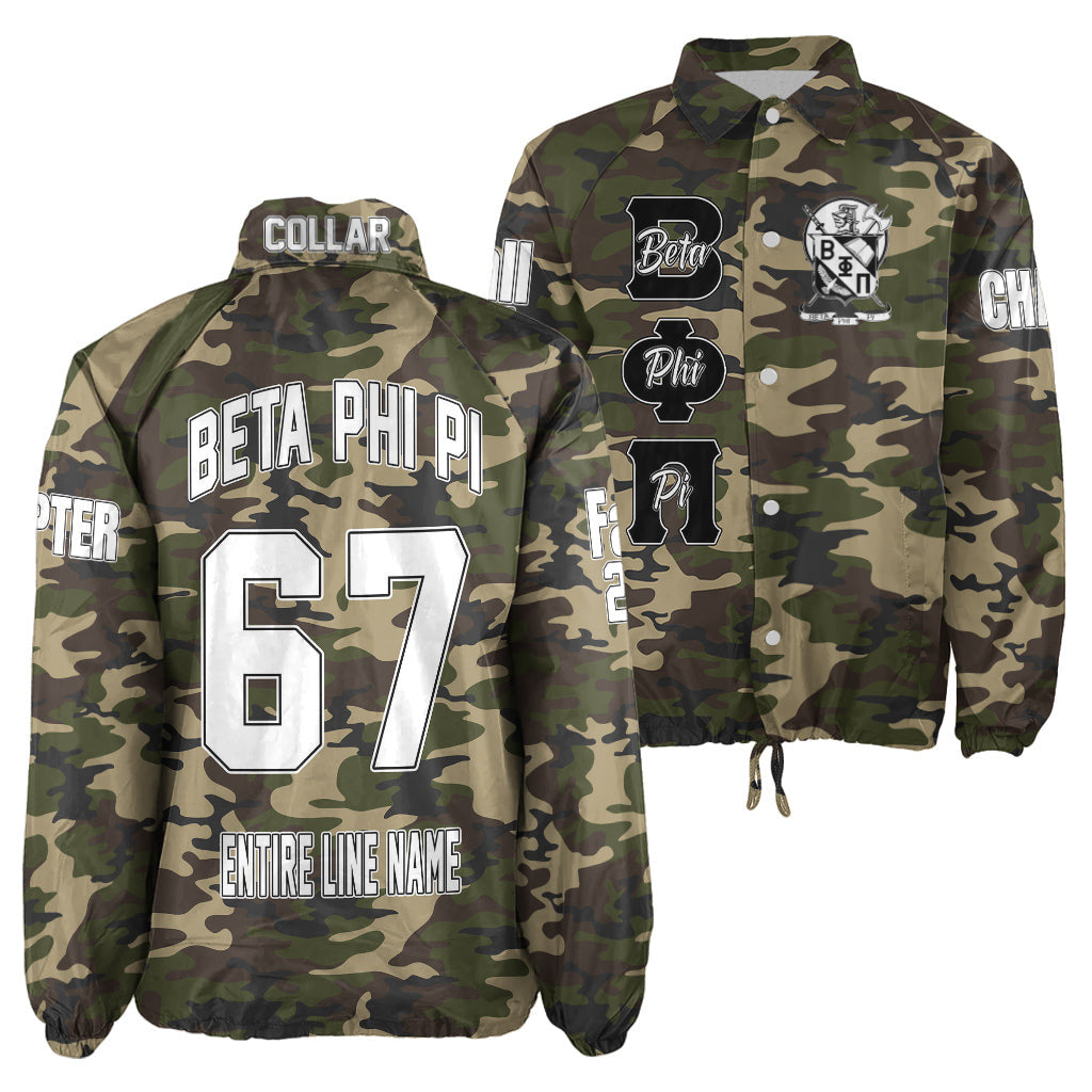 (Custom) Africa Zone Jacket - Beta Phi Pi Fraternity Camouflage Crossing Jacket A31