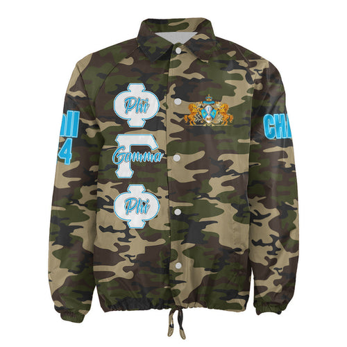 (Custom) Africa Zone Jacket - Phi Gamma Phi Military Fraternity Camouflage Crossing Jacket A31