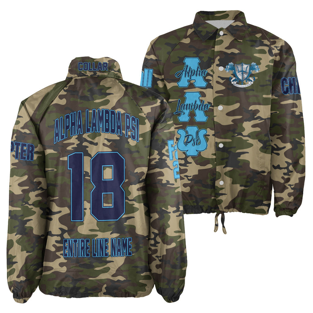 (Custom) Africa Zone Jacket - Alpha Lambda Psi Military Fraternity Camouflage Crossing Jacket A31