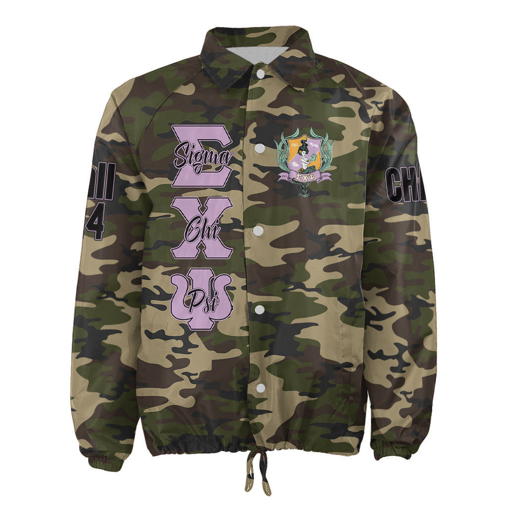(Custom) Africa Zone Jacket - Sigma Chi Psi Sorority Camouflage Crossing Jacket A31