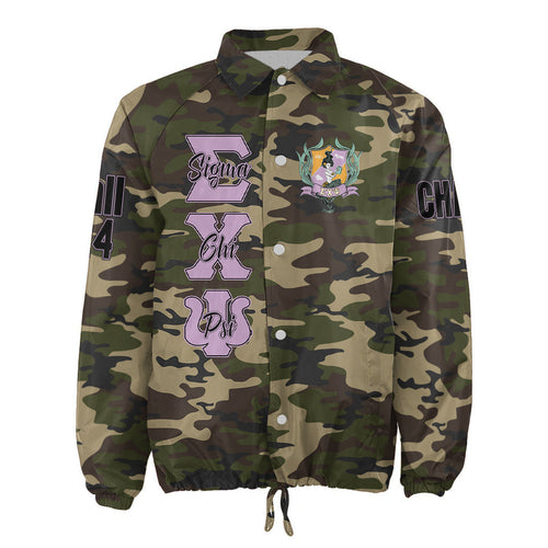 (Custom) Africa Zone Jacket - Sigma Chi Psi Sorority Camouflage Crossing Jacket A31