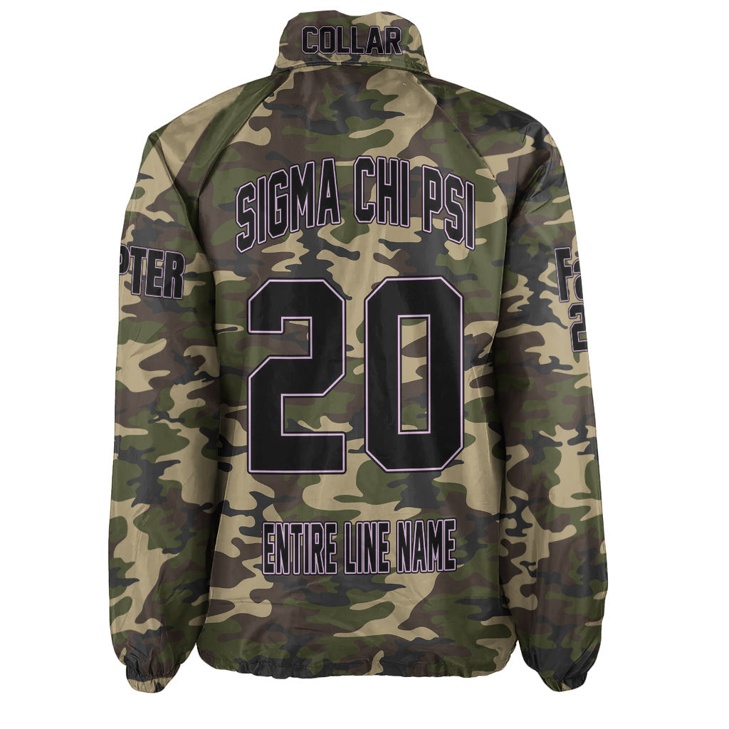 (Custom) Africa Zone Jacket - Sigma Chi Psi Sorority Camouflage Crossing Jacket A31